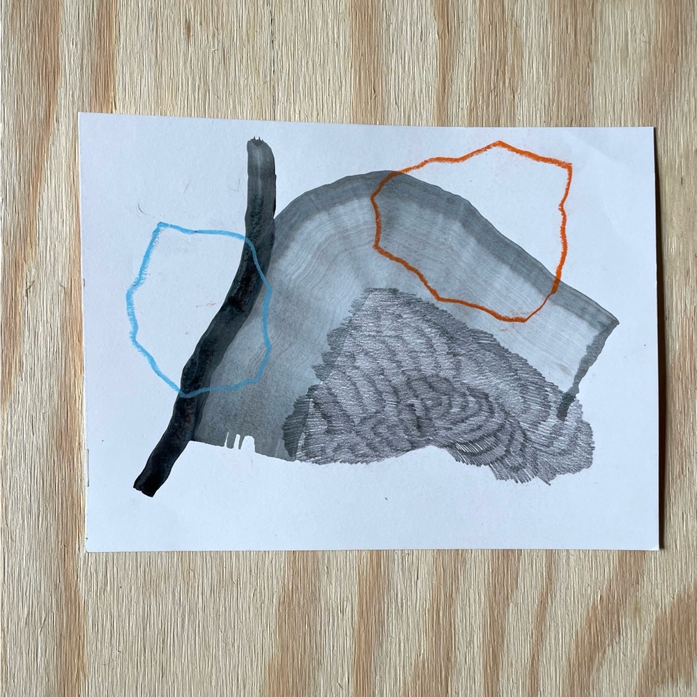 Mixed media abstract art